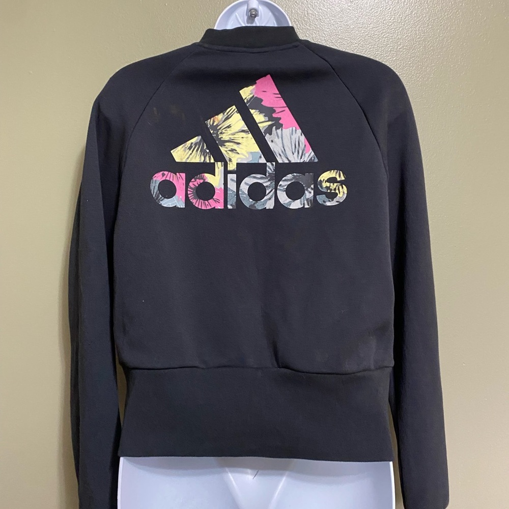 NWT Adidas Zip Up Sweatshirt Jacket, Size XS - Picture 2 of 6